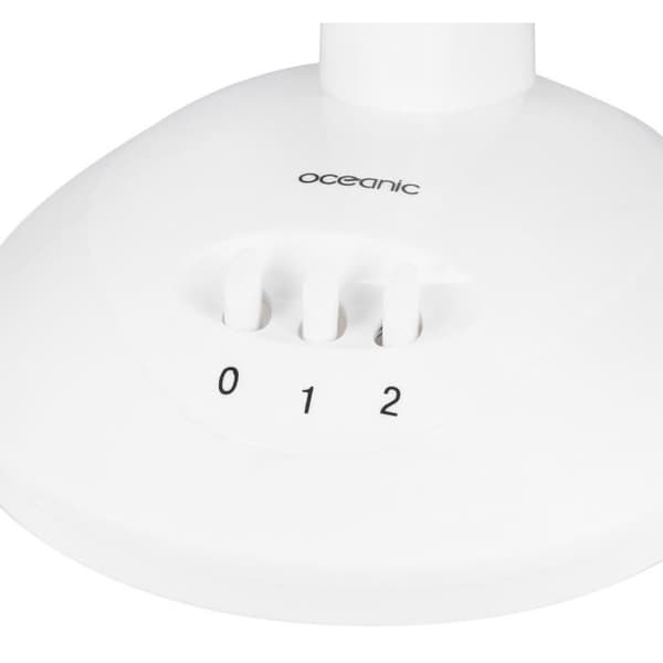 OCEANIC-pöytätuuletin - 30 W - Halkaisija 23 cm - 2 nopeutta - Oskilloiva - Valkoinen