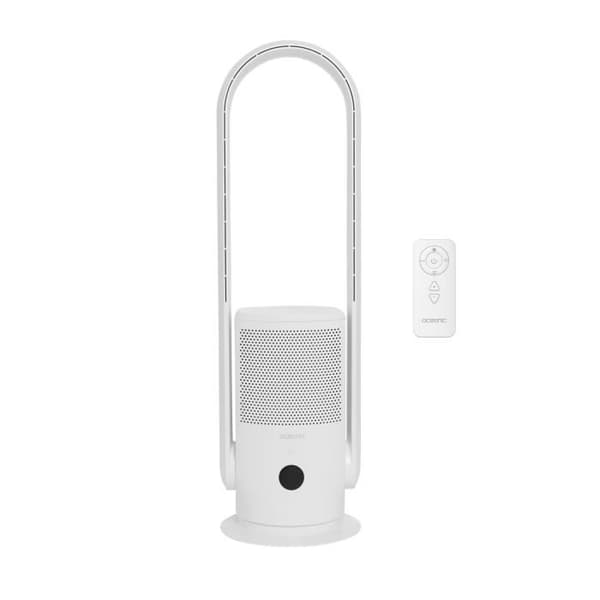 OCEANIC Luftrensende ventilator med filter - Bladløs - Oscillerende - 35W - H.80 cm - 8 timer - Fjernbetjening