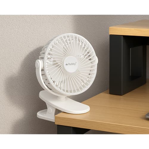 Trådlös Fläkt med Klämma - 1200mAh