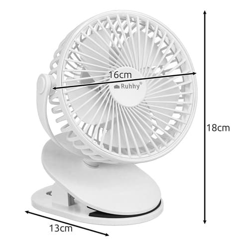 Trådlös Fläkt med Klämma - 1200mAh