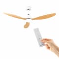 Miniatyrbild 8 av 10: Takfläkt med LED-ljus och 3 ABS-blad Wuled InnovaGoods Trä 36 W 52" Ø132 cm