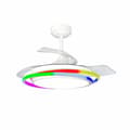Miniatyrbillede 1 af 2: Loftsventilator CristalRecord ANTILA MINI RGB WH RETRAC Hvid