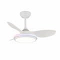 Miniatyrbillede 1 af 2: Loftsventilator CristalRecord STEL EVO MINI RGB RETRAC Gennemsigtig
