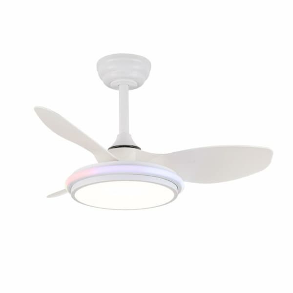 Loftsventilator CristalRecord STEL EVO MINI RGB RETRAC Gennemsigtig