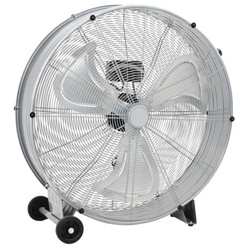 Trumfläkt med hjul 3 hastigheter Silver Φ77 cm