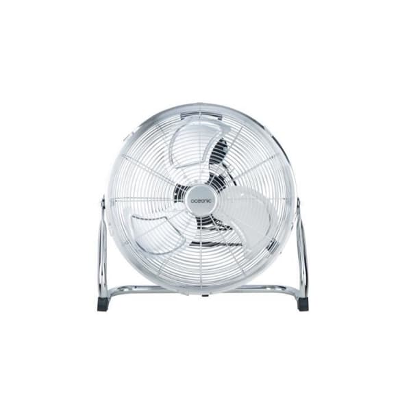 Industriell golvfläkt - Luftcirkulationsfläkt - OCEANIC - 120 W - 3 hastigheter - Ø 45 cm - Krom
