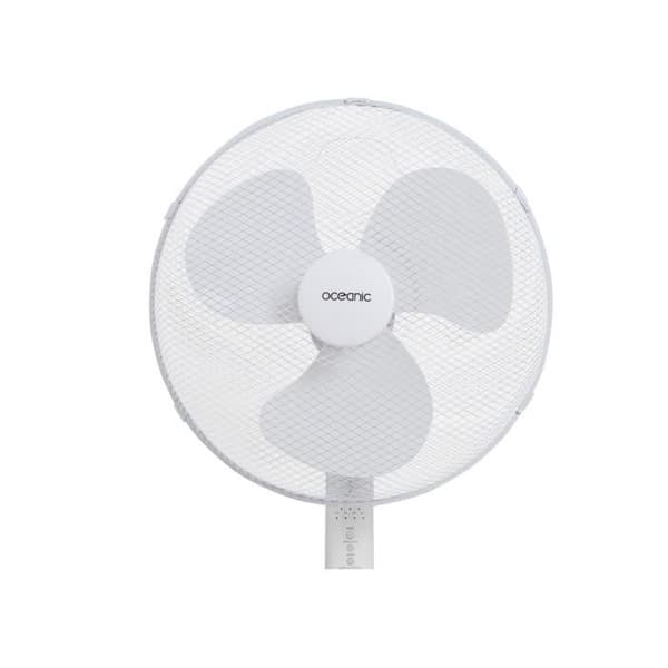 OCEANIC Standerventilator - 45 W - Ø 44 cm - 3 hastigheder - Oscillerende - Vipbar - Hvid