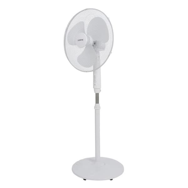OCEANIC Standerventilator - 45 W - Ø 44 cm - 3 hastigheder - Oscillerende - Vipbar - Hvid
