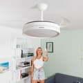 Pikkukuva 2 / 10: KÄYTETTY Kattotuuletin LED-valaisimella ja 4 taitettavilla siivekkeillä InnovaGoods (Kunnostetut Tuotteet B)