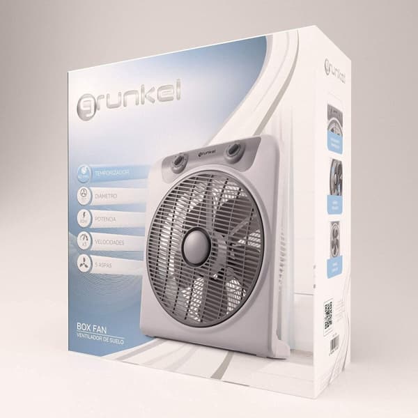 Golvfläkt Grunkel BOX FAN Grå 50 W