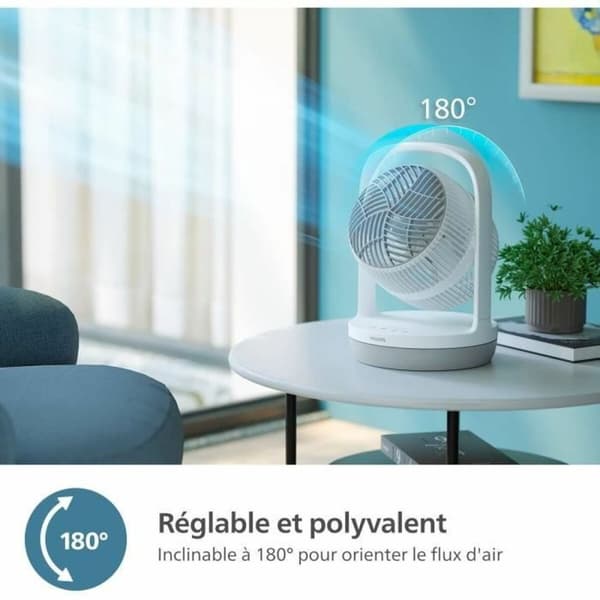 Fritstående ventilator Philips Hvid