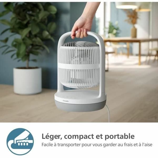 Fritstående ventilator Philips Hvid