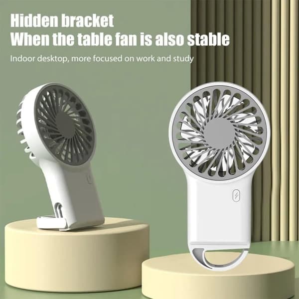 OBOSOE Handhållen Desktop-fläkt, USB-fläkt, Viktbar, Lätt, Mini, Liten, Sommar Essentials, Värmestroke förebyggande