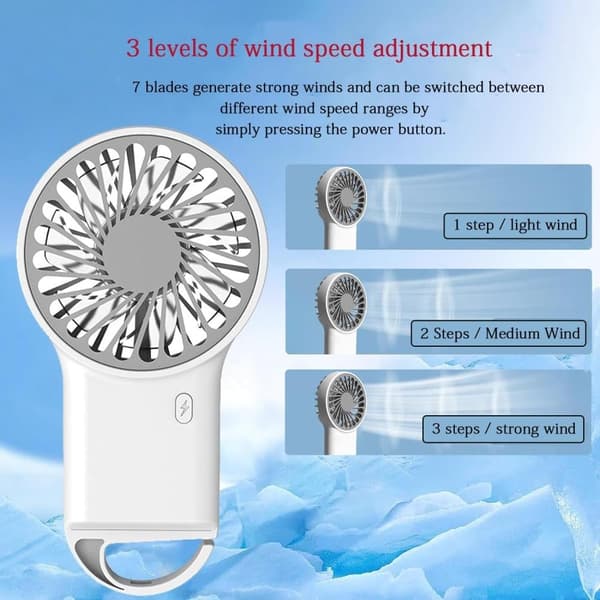 Bomclap Käsittävä Tuuletin, Ladattava, 3 Tasot Ilmavirtan säätäminen, Pöytäpöytä, USB Mini Kannettava Tuuletin, Ladattava, Kesä Essentials, USB Lataus