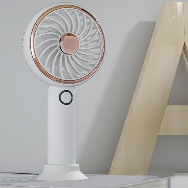 Bomclap Uppladdningsbar fläkt Handhållen Sportbar Mini 3 hastighetsjusterbar Mute Desktop Kylning Sommar Hem Utomhus Resa