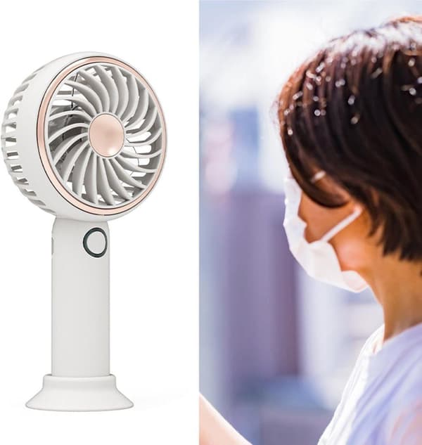 Bomclap Uppladdningsbar fläkt Handhållen Sportbar Mini 3 hastighetsjusterbar Mute Desktop Kylning Sommar Hem Utomhus Resa