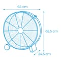 Pikkukuva 2 / 2: Lattiatuuletin EDM Musta 180 W Ø 60 cm teollinen