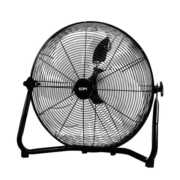 Gulvventilator EDM industriel Ø 50 x 58 cm Sort 130 W