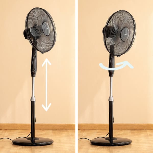 BRUGT Piedestalventilator med fjernbetjening InnovaGoods Sort 45 W (Refurbished A)