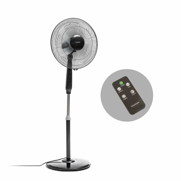 BRUGT Piedestalventilator med fjernbetjening InnovaGoods Sort 45 W (Refurbished A)