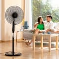 Miniatyrbillede 1 af 8: BRUGT Piedestalventilator med fjernbetjening InnovaGoods Sort 45 W (Refurbished A)