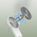 Miniatyrbillede 3 af 5: INF Bærbar foldbar ventilator med karabinhage Hvid