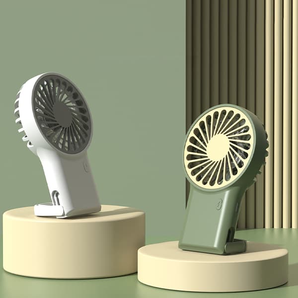 INF Bærbar foldbar ventilator med karabinhage Hvid