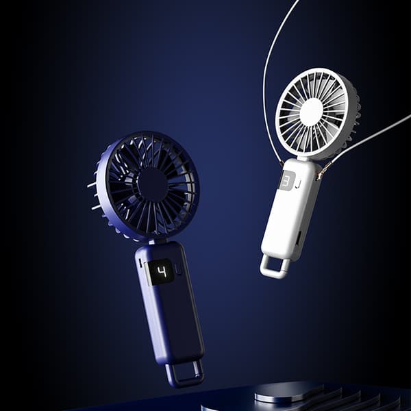 INF Digital Display Foldeventilator Hvid