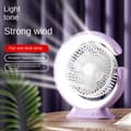 Miniatyrbillede 1 af 7: OBOSOE multifunktionel drejelig skrivebordsventilator med LED-lys – 3 hastigheder, USB-opladning