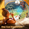Miniatyrbillede 3 af 7: OBOSOE Camping Ventilator med LED Lys, Bærbar Ventilator 20000mAh Batteri, 4 Hastigheder til Udendørs & Telt