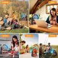 Miniatyrbillede 6 af 7: OBOSOE Camping Ventilator med LED Lys, Bærbar Ventilator 20000mAh Batteri, 4 Hastigheder til Udendørs & Telt
