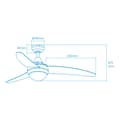 Miniatyrbillede 7 af 7: Loftsventilator med lys EDM 33803 Egeo Hvid 60 W