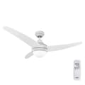 Miniatyrbillede 1 af 7: Loftsventilator med lys EDM 33803 Egeo Hvid 60 W