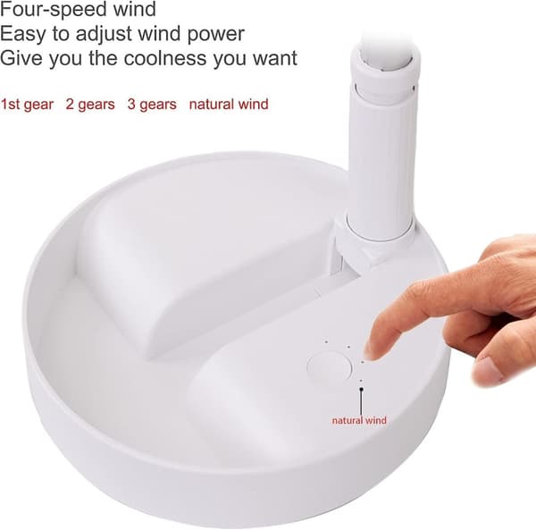 Foldbar gulvventilator / bordventilator – justerbart design med 7200mAh batteri, trådløs og alsidig brug