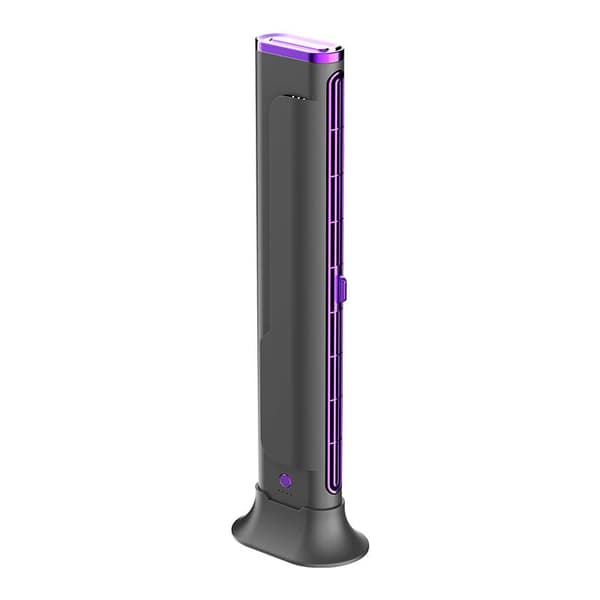 Terätön pöytätuuletin / pöytätuuletin – USB-ladattava, 1200 mAh akku, hiljainen ja kompakti muotoilu Musta