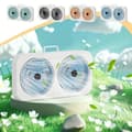 Miniatyrbild 1 av 10: OBOSOE USB-fläkt / Bordsfläkt - Dubbelblad, 360° Rotera, 3 Hastigheter, Tyst Uppladdningsbar Mini Fläkt