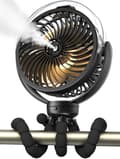 Miniatyrbillede 1 af 8: Lollanda Fleksibel Klapvognsventilator – Bærbar blæser med batteri, USB-opladning med 3 hastigheder, til klapvogn, rejse eller hjem