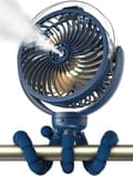 Miniatyrbillede 1 af 8: Auledio genopladelig 3-trins klapvognsventilator – bærbar kost til seng, kontor og klapvogn