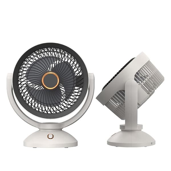 Cirkulationsventilator / gulvventilator med DC-teknologi og natlys – 360° luftcirkulation, støjsvagt design til soveværelser og børneværelser
