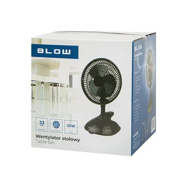 Bordventilator Blow 44-023# Sort 25 W