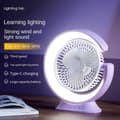 Miniatyrbillede 4 af 10: OBOSOE bordventilator 3-i-1 blæser med lampe, bærbar blæser 1200/2400mah, 3 hastigheder