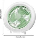 Miniatyrbillede 6 af 8: OBOSOE bærbar bordventilator med lys – USB-opladet skrivebordsventilator, 3 hastigheder, bærbar og hængende blæser