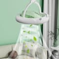 Miniatyrbillede 2 af 8: OBOSOE bærbar bordventilator med lys – USB-opladet skrivebordsventilator, 3 hastigheder, bærbar og hængende blæser