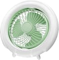 Miniatyrbillede 1 af 8: OBOSOE bærbar bordventilator med lys – USB-opladet skrivebordsventilator, 3 hastigheder, bærbar og hængende blæser