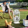 Miniatyrbild 3 av 10: OBOSOE Dubbelbladig Bordsvift – 3 Hastigheter, Justerbar Vinkel, Tyst, USB Laddningsbar, Portabel Fläkt