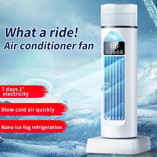 OBOSOE USB Luftkylare Tornfläkt – Mini AC Fläkt & Luftfuktare med Timer ...