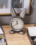 Miniatyrbild 2 av 6: Bordsklocka Kaninformad Metal Silver Modern