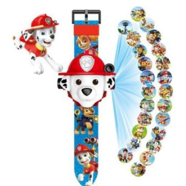 Paw Patrol klocka med projector funktion 24st Bildspel julklappa