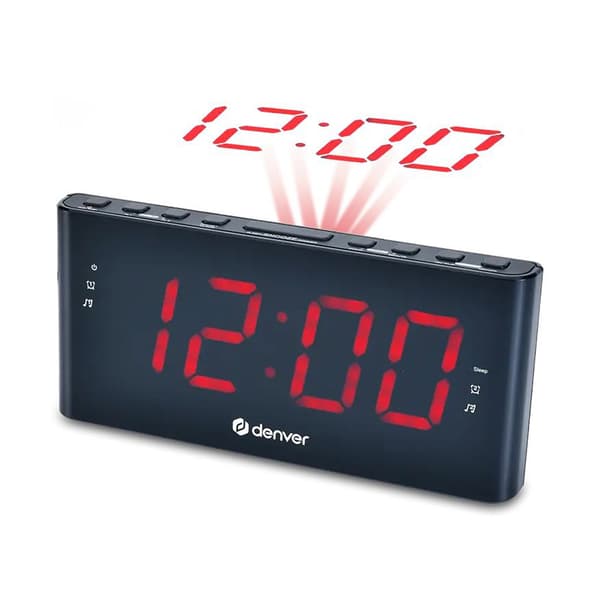 Denver CPR-710 Klockradio med projektion och dubbla alarm - Svart