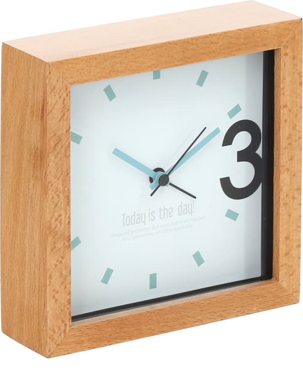 Platinet alarm clock April, wooden (43623)